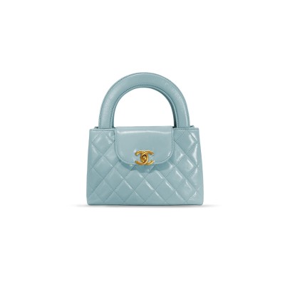 CHANEL MINI 24P KELLY CHAIN BAG SHINY CALFSKIN AS4416 (19*13*7cm)